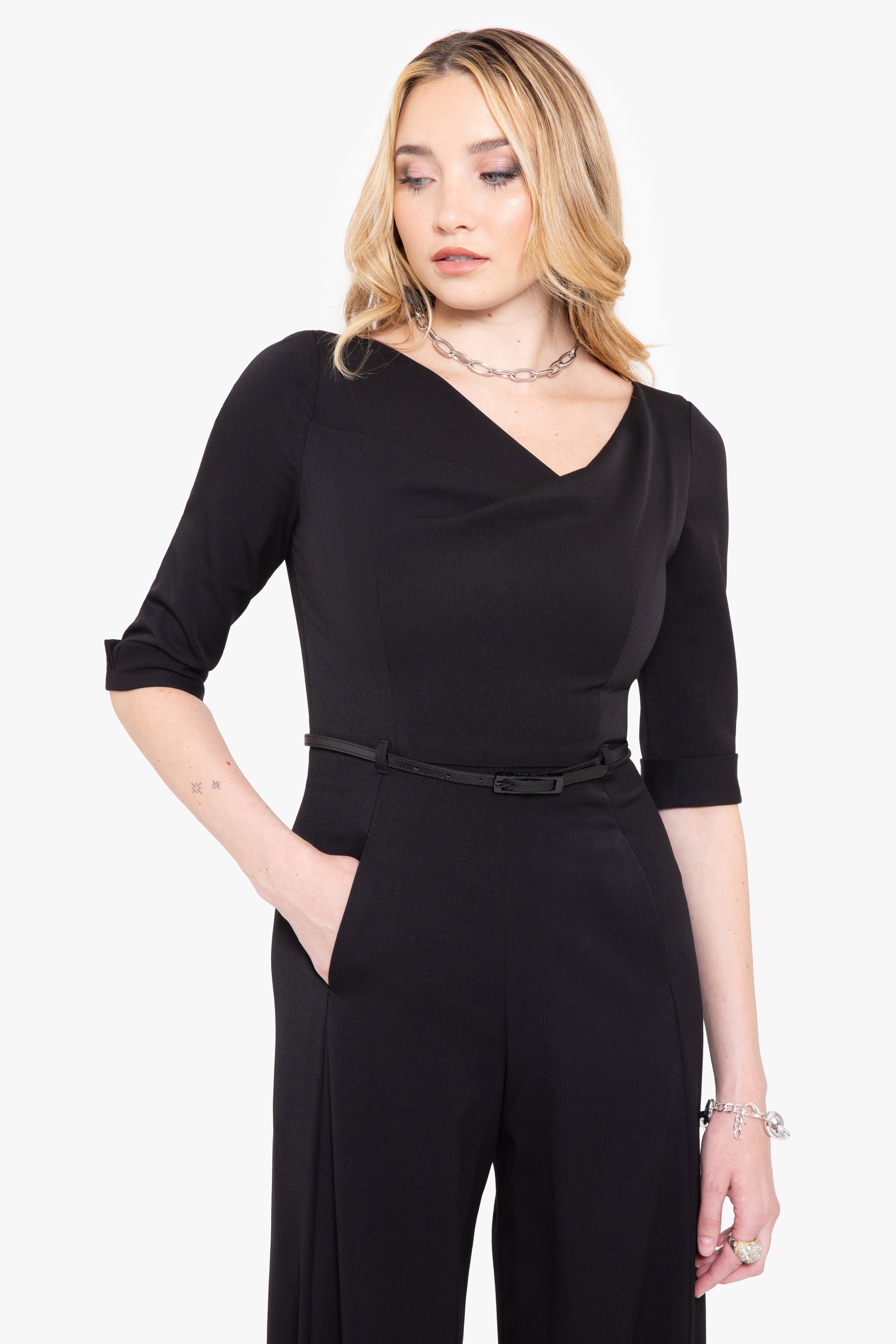 Black halo jumpsuit online