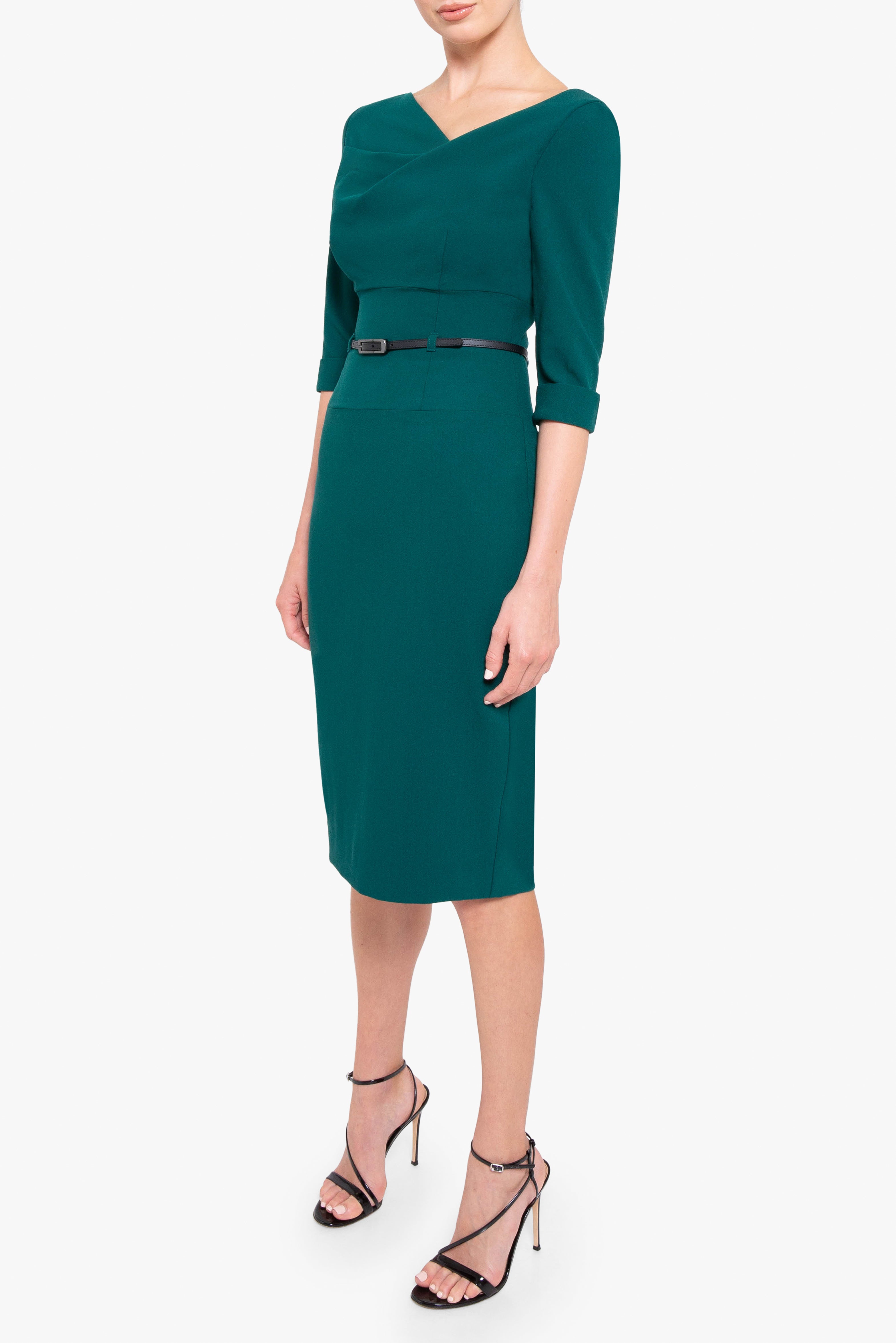 3/4 Sleeve Jackie O Sheath Dress-4411145912392