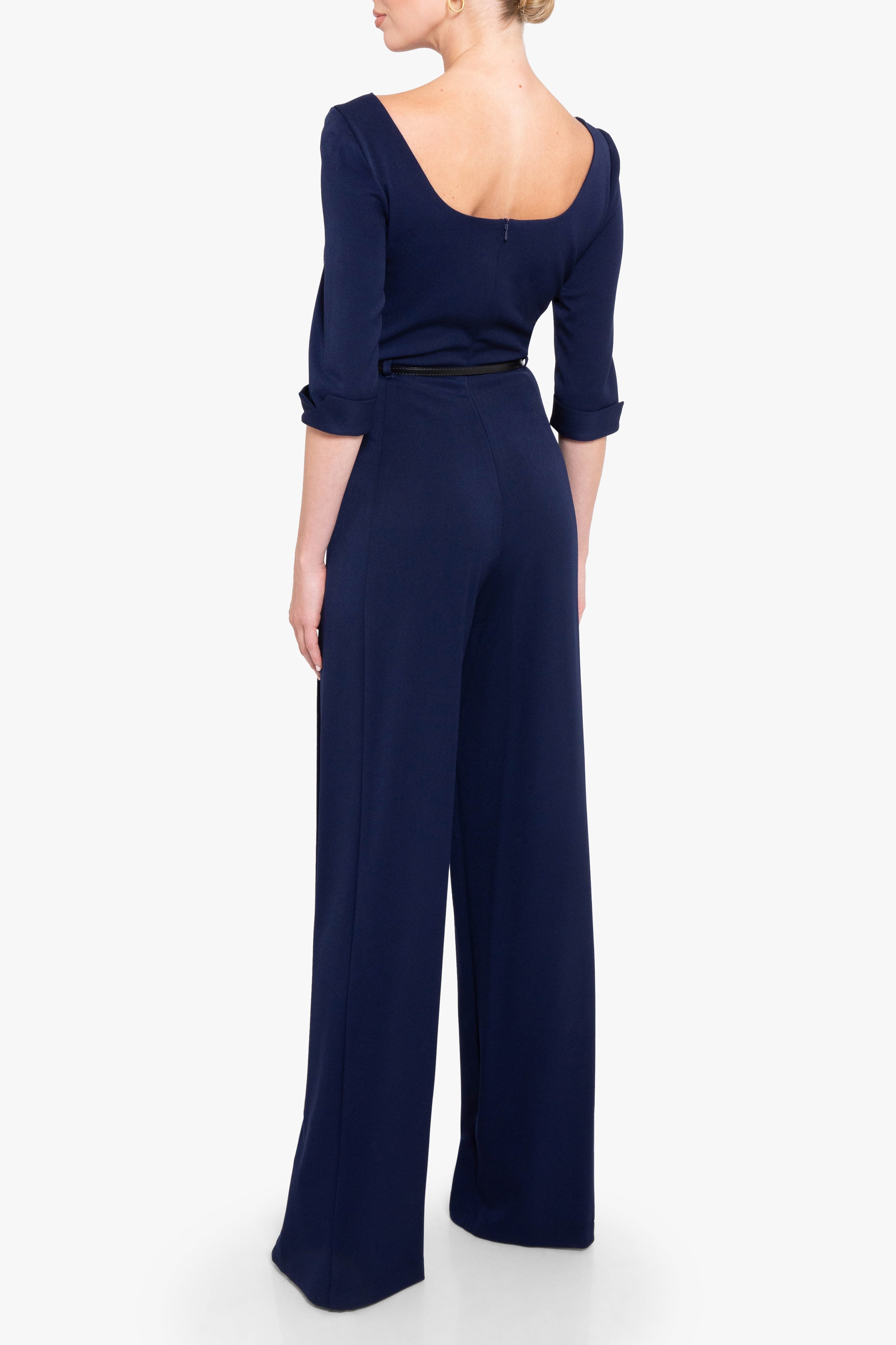 Classic 3/4 Sleeve Jackie O Jumpsuit-4411131592776