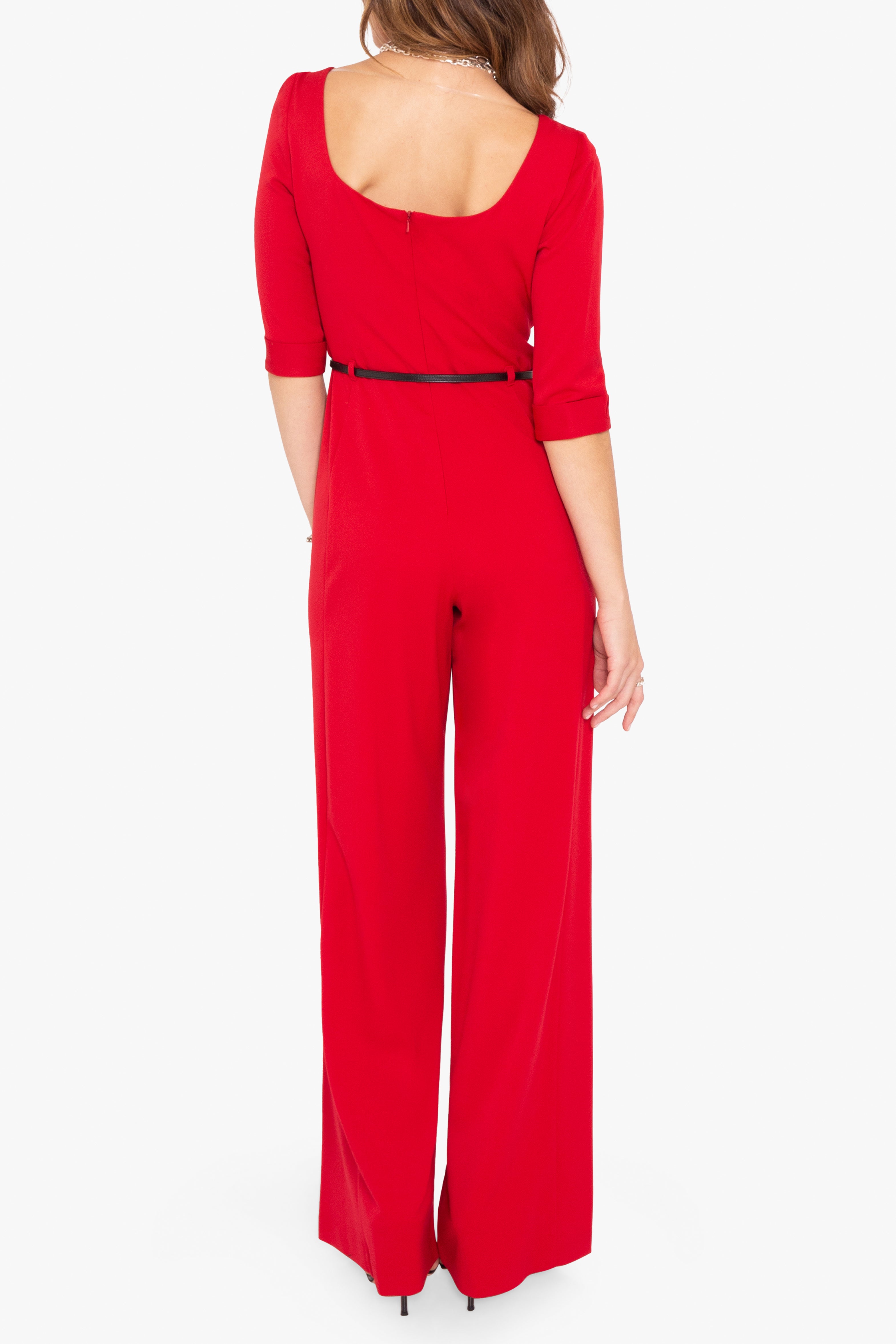 Classic 3/4 Sleeve Jackie O Jumpsuit-4411131592776