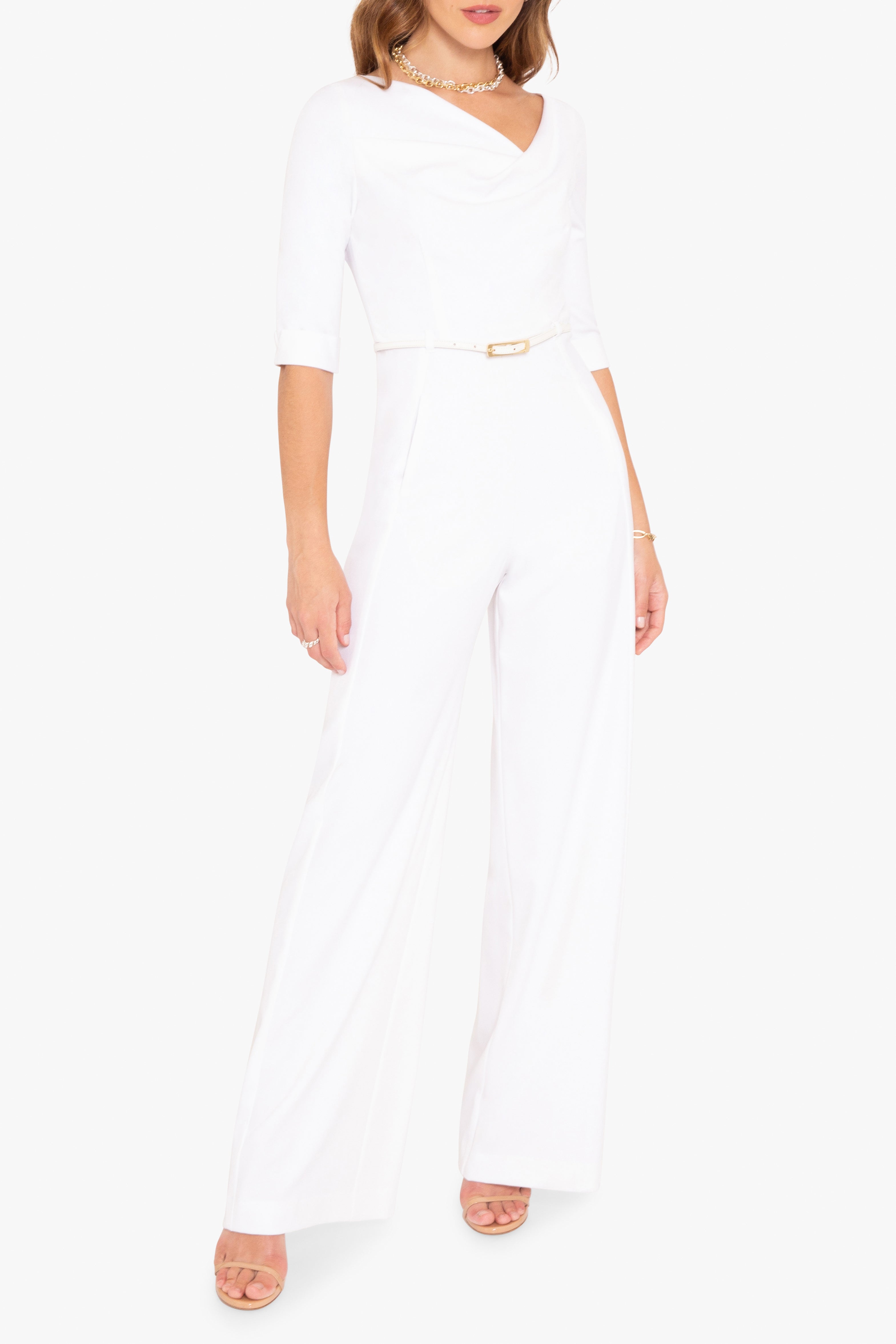 Classic 3/4 Sleeve Jackie O Jumpsuit-4411131592776