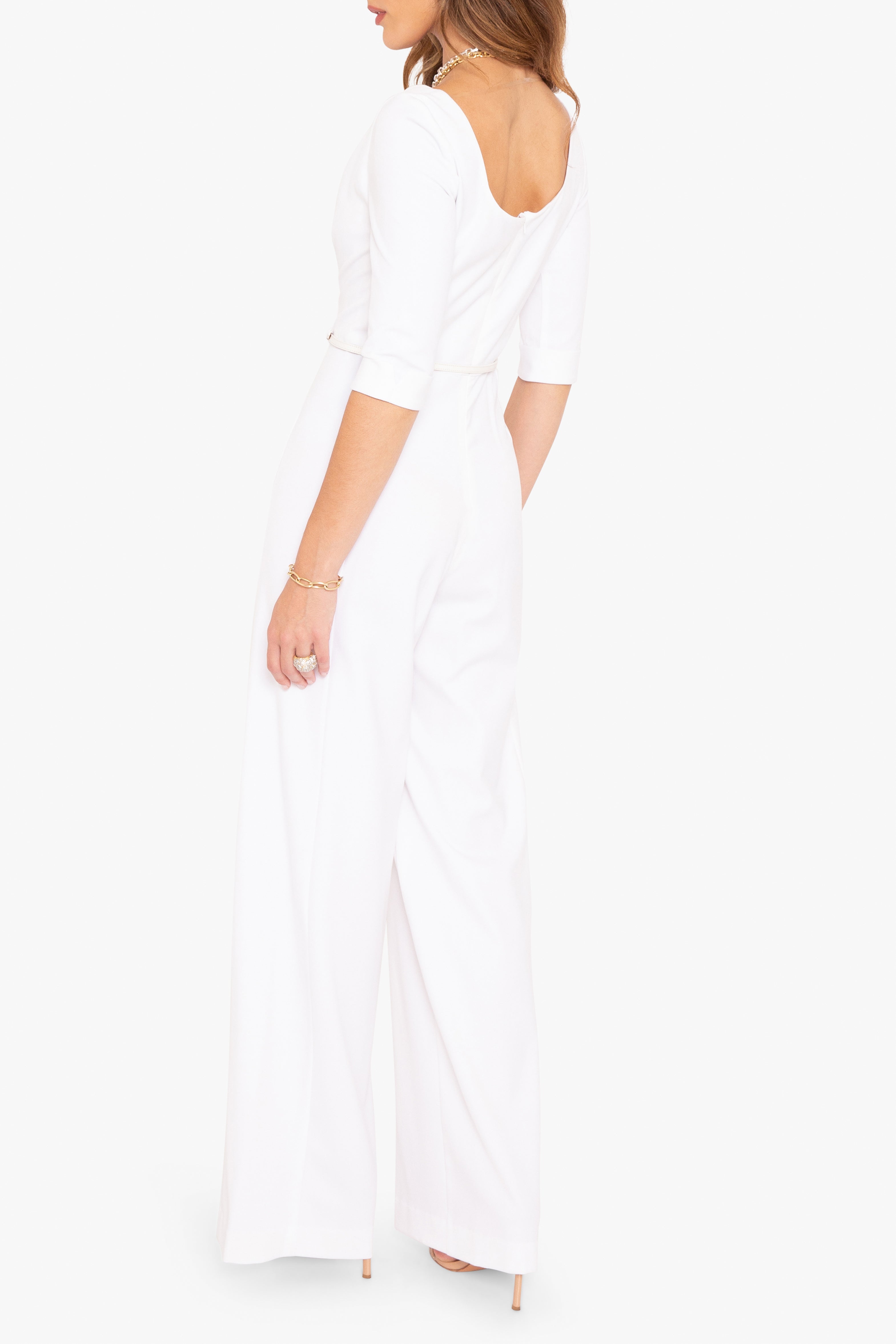 Classic 3/4 Sleeve Jackie O Jumpsuit-4411131592776